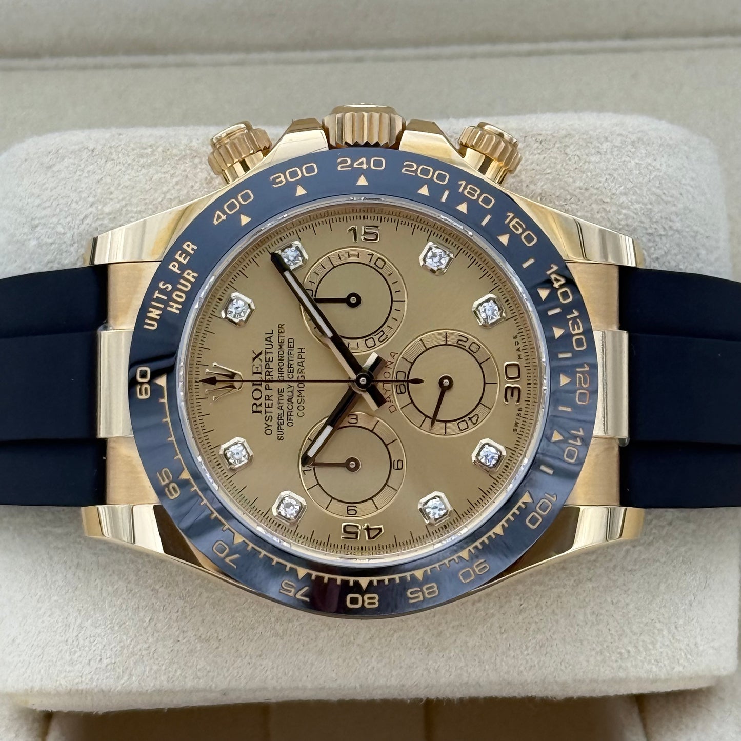 Daytona Oysterflex Diamanten, ungetragen