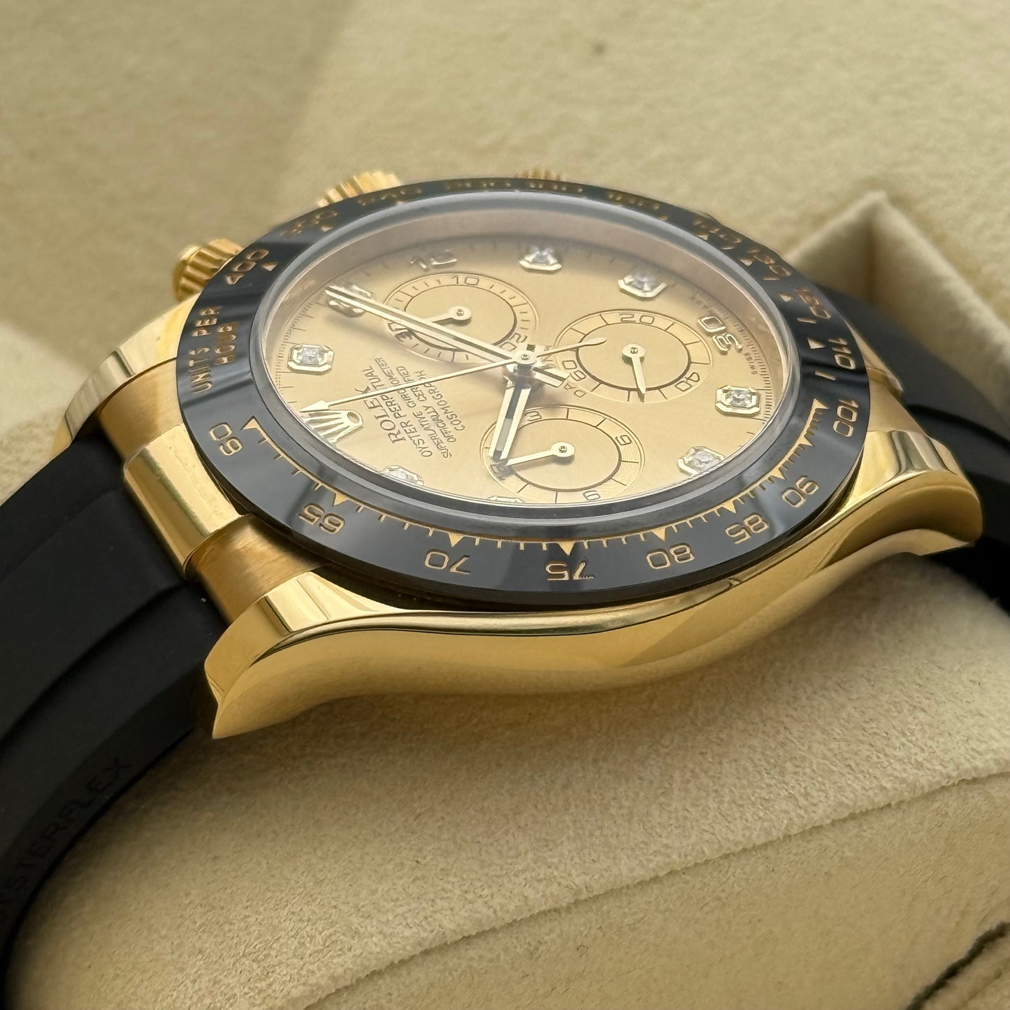Daytona Oysterflex Diamanten, ungetragen