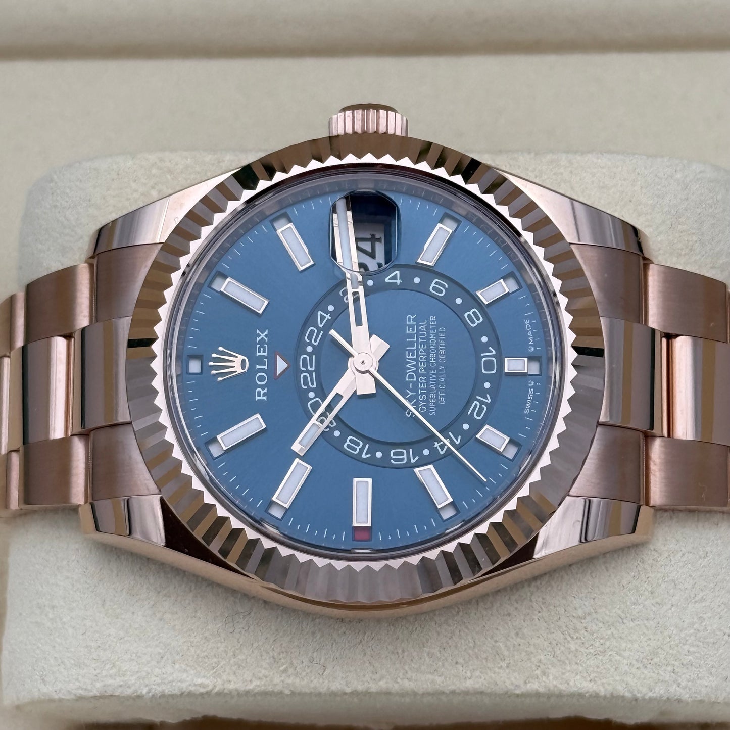 Sky Dweller Roségold, blau