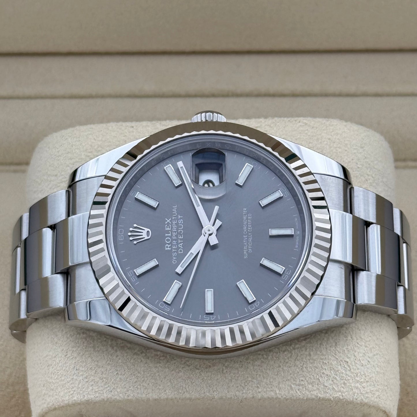 Datejust 41, Rhodium