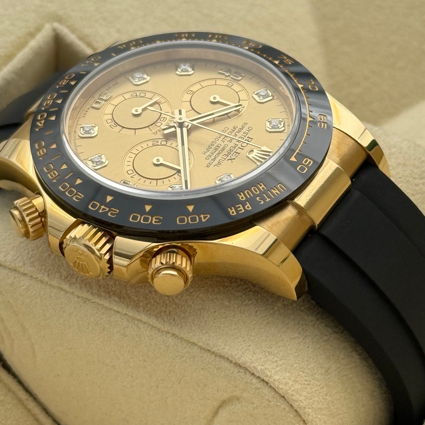 Daytona Oysterflex Diamanten, ungetragen