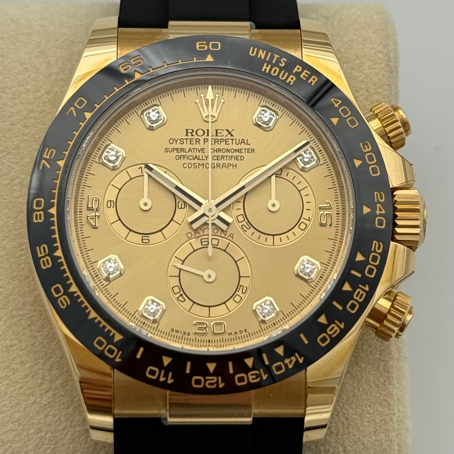 Daytona Oysterflex Diamanten, ungetragen