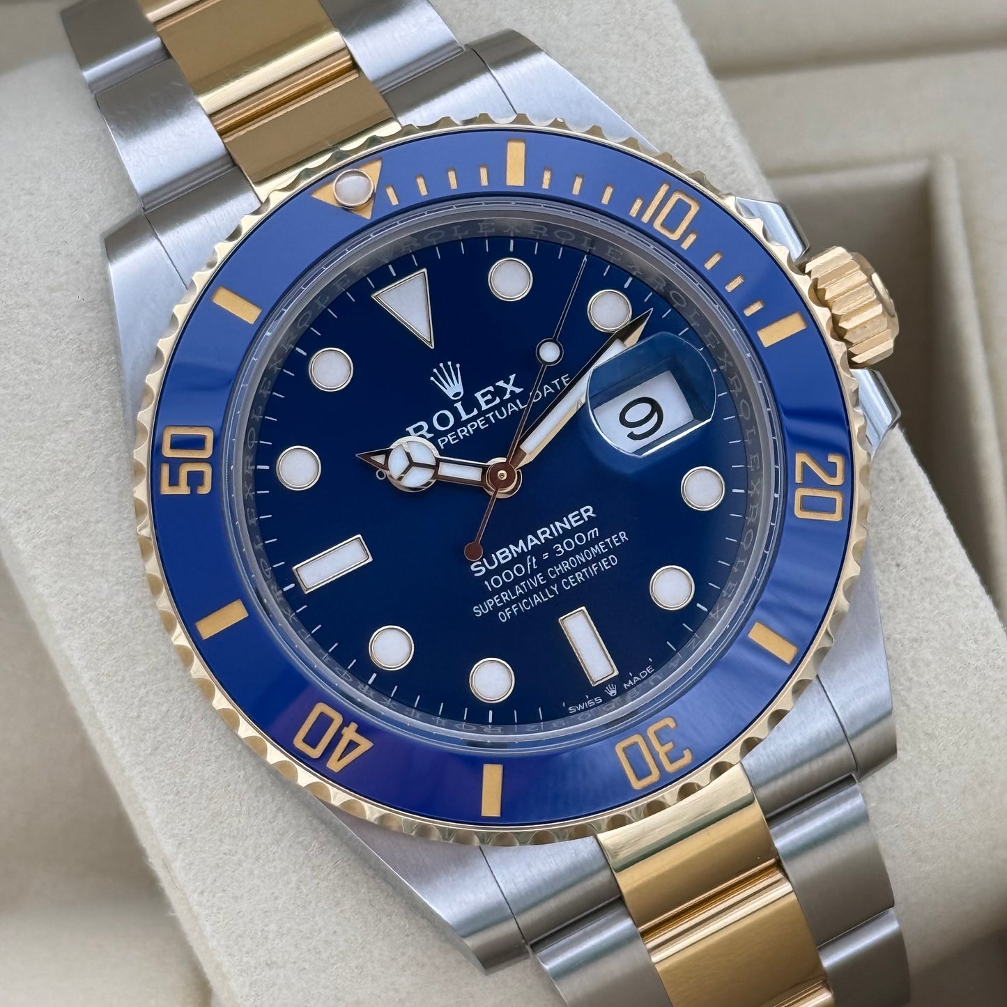 Submariner Date 41, Stahlgold
