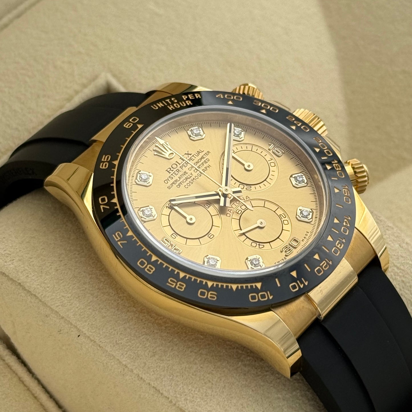Daytona Oysterflex Diamanten, ungetragen