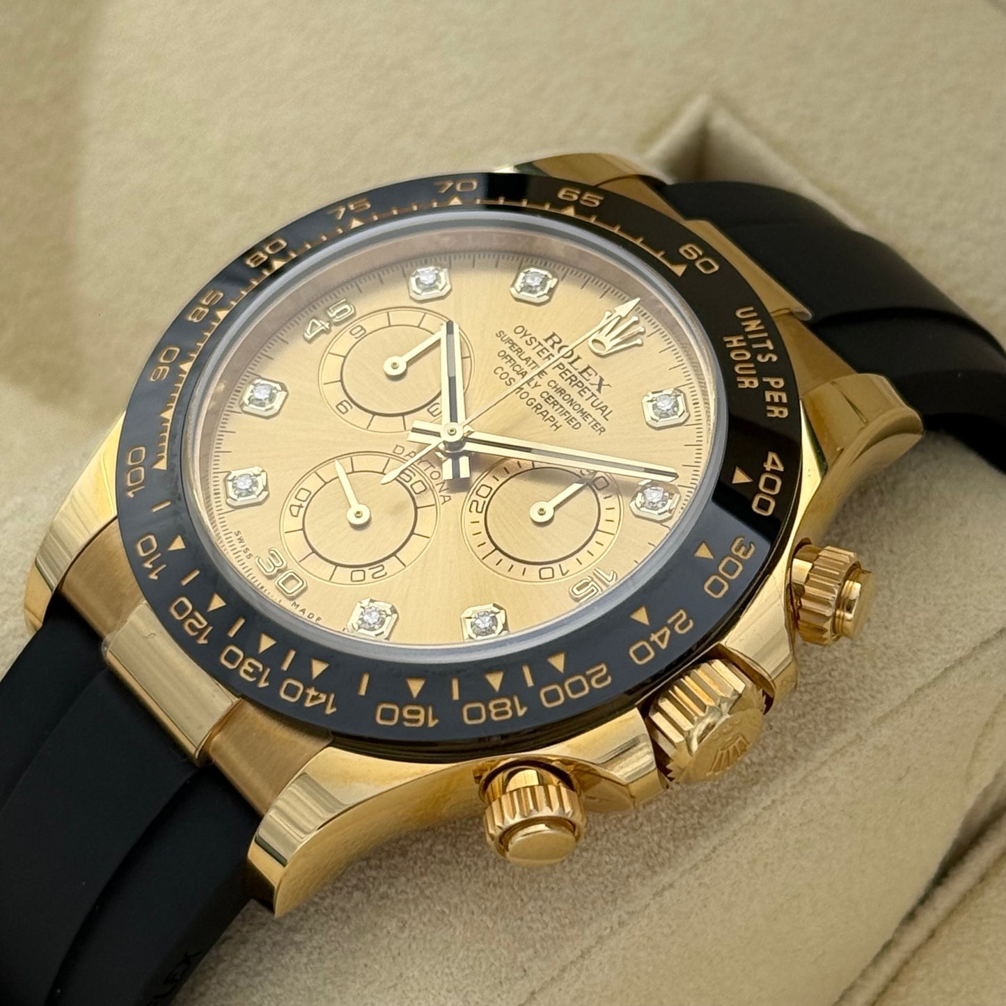 Daytona Oysterflex Diamanten, ungetragen
