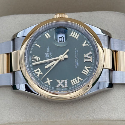 Datejust 36, Stahlgold (Grün)