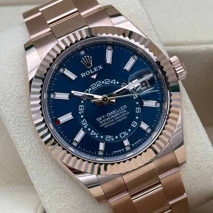 Sky Dweller Roségold, blau