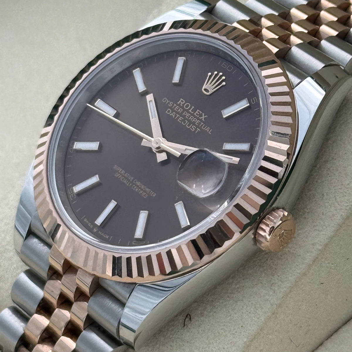 Datejust 41, Stahlgold, Choco