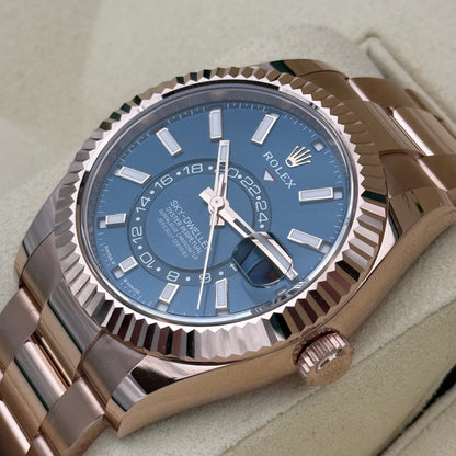 Sky Dweller Roségold, blau