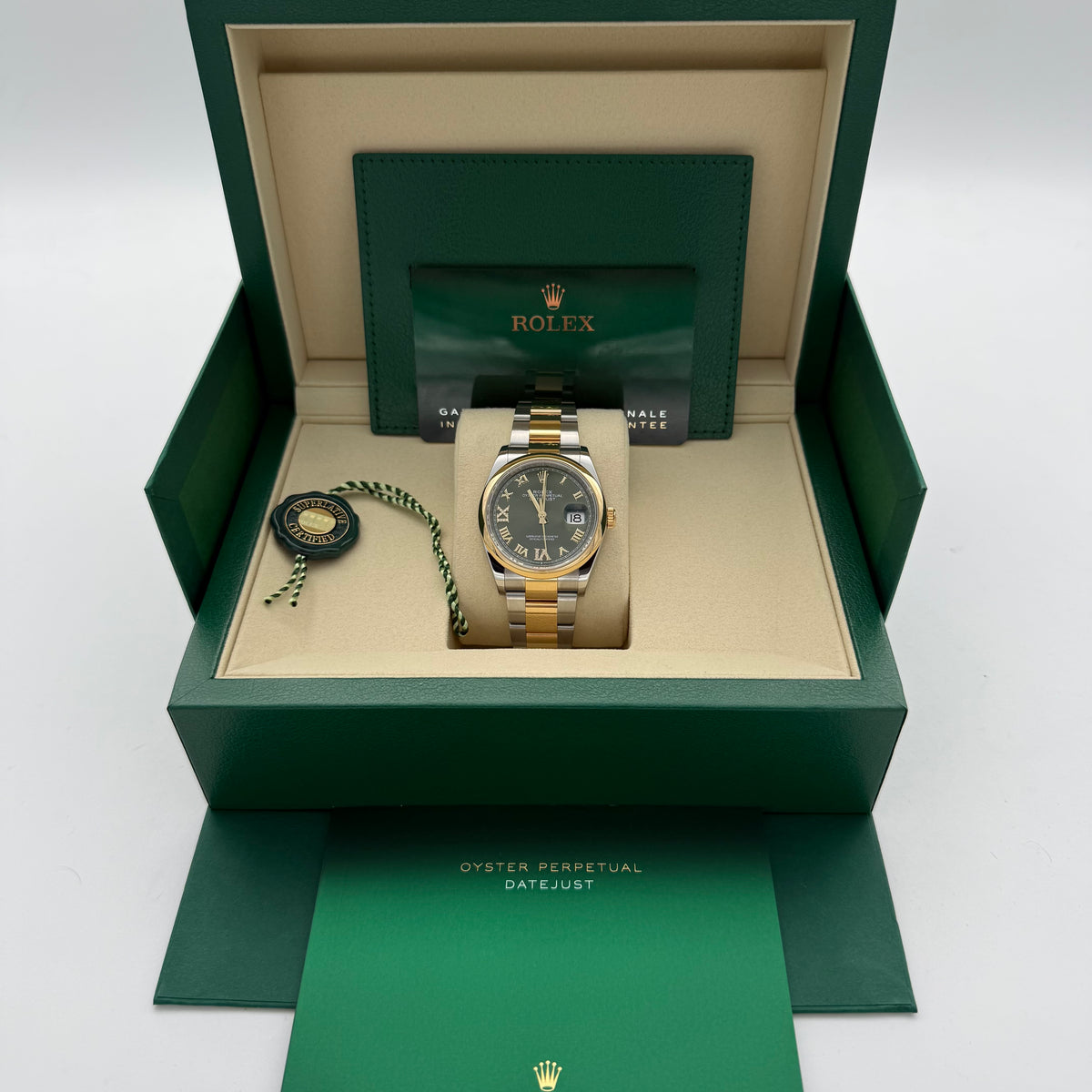 Datejust 36, Stahlgold (Grün)