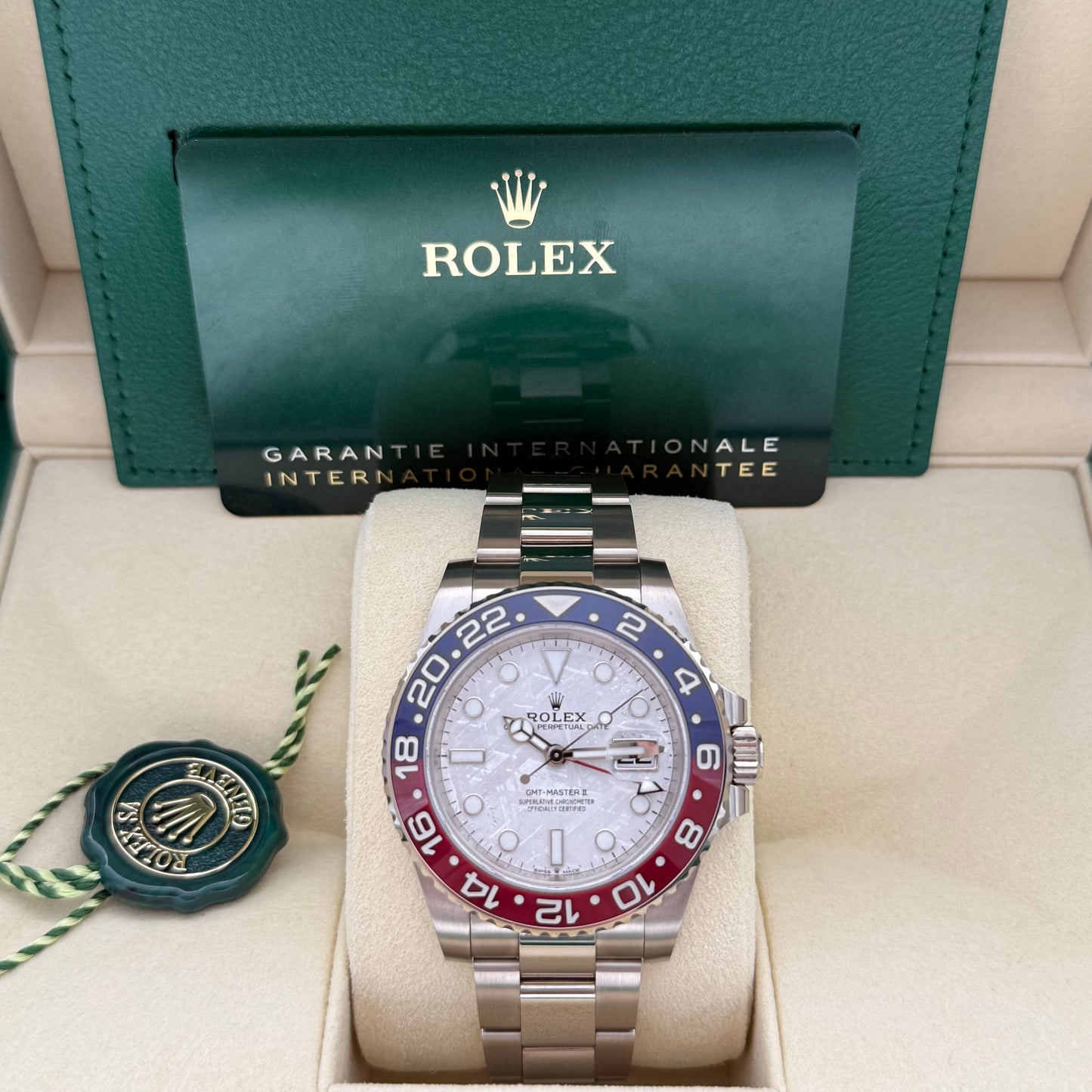 GMT Master II, Weißgold, Meteorit