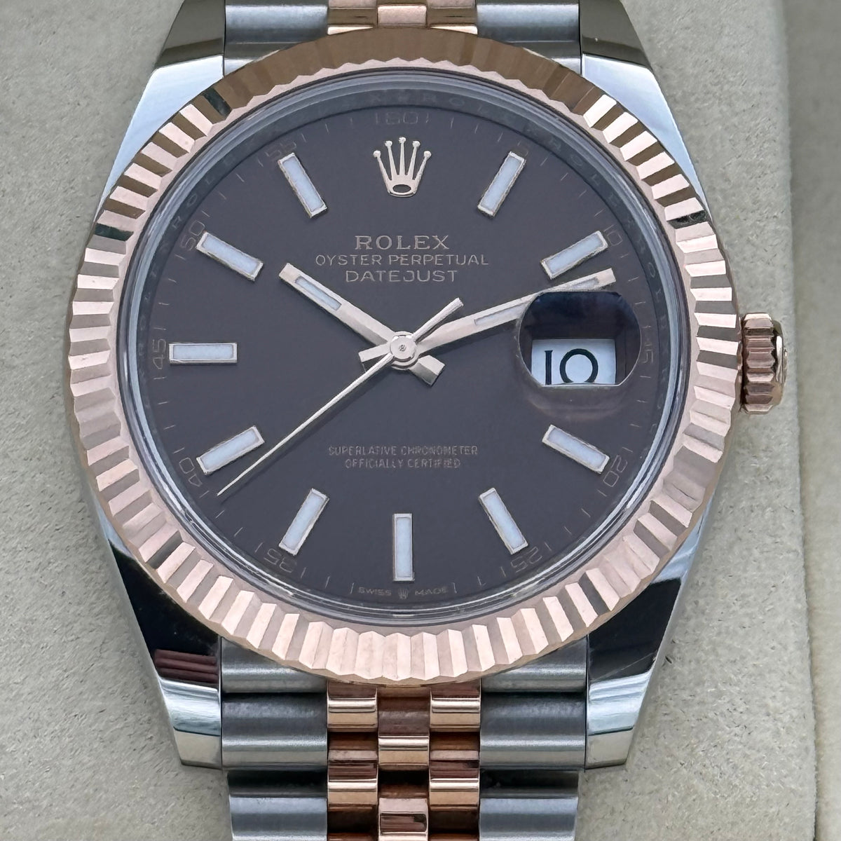 Datejust 41, Stahlgold, Choco