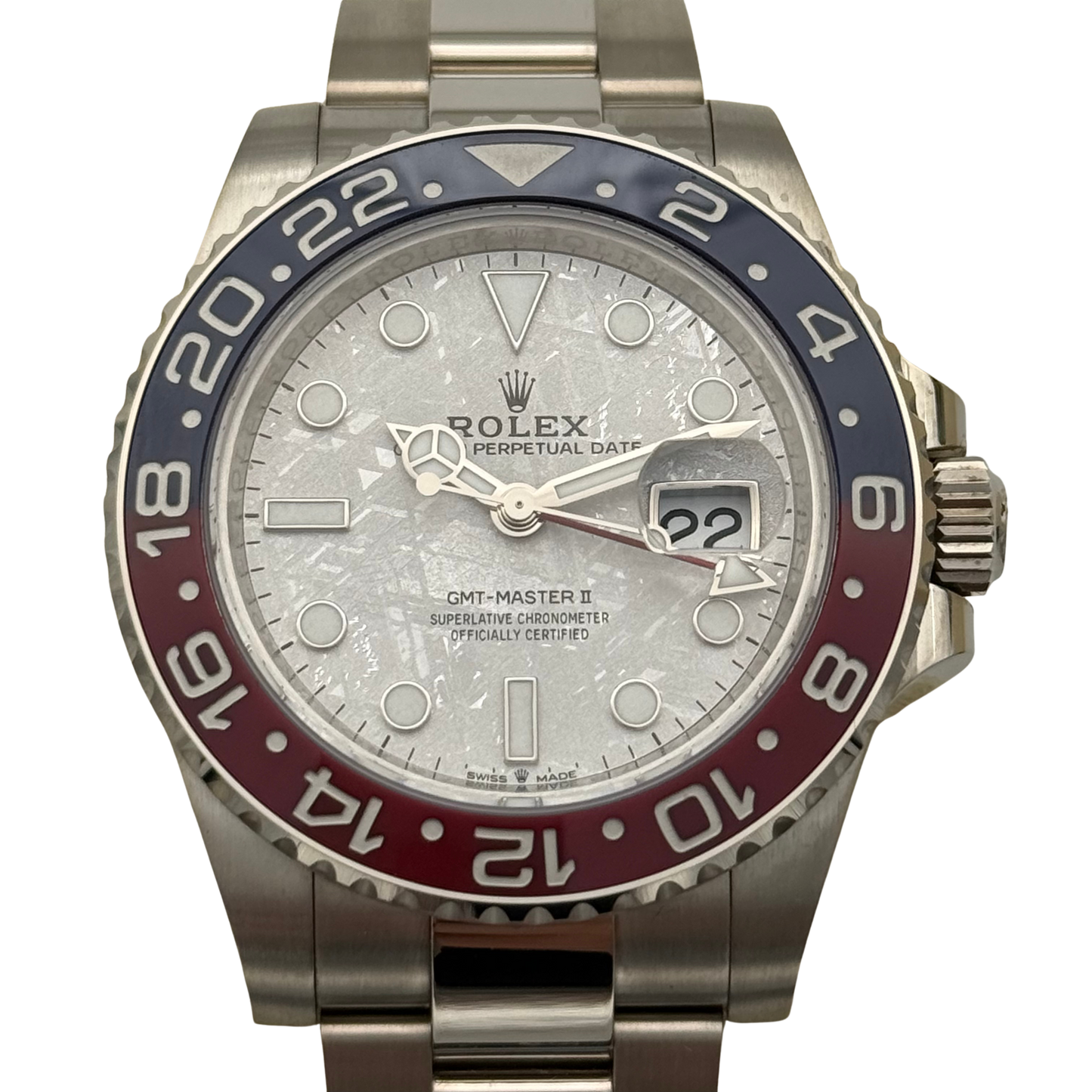 GMT Master II, Weißgold, Meteorit