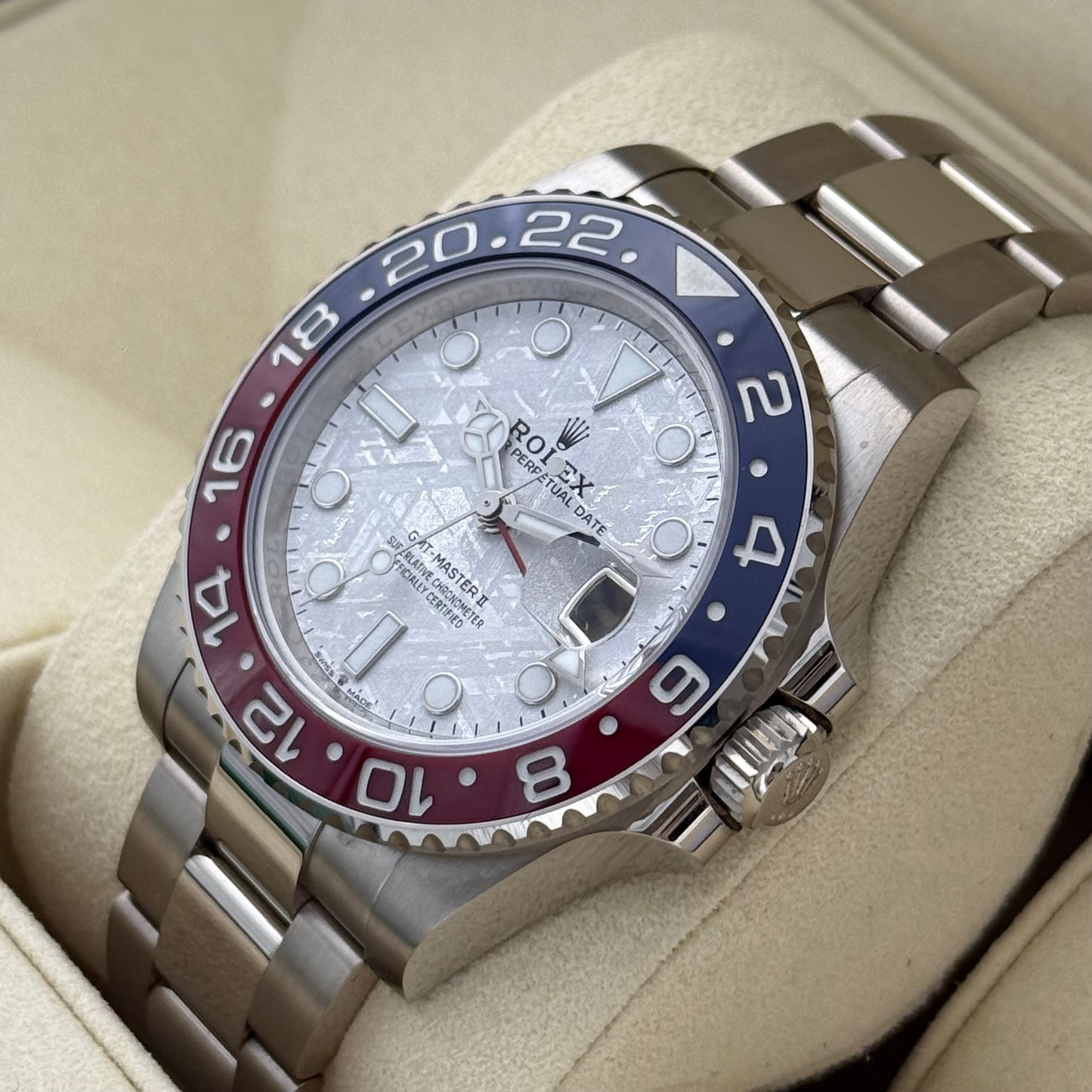 GMT Master II, Weißgold, Meteorit
