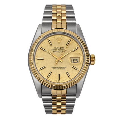 Datejust 36, Stahlgold Linen Dial