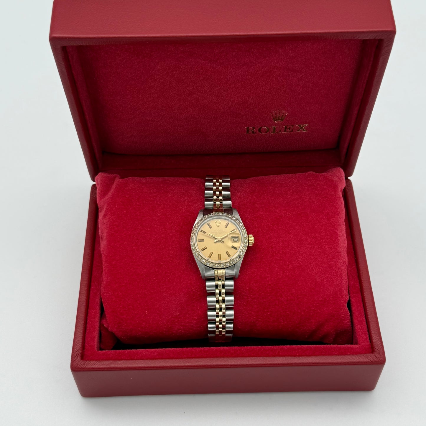 Datejust 26 Stahlgold, Diamantlünette