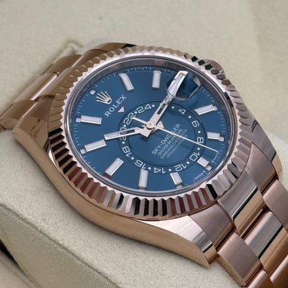 Sky Dweller Roségold, blau