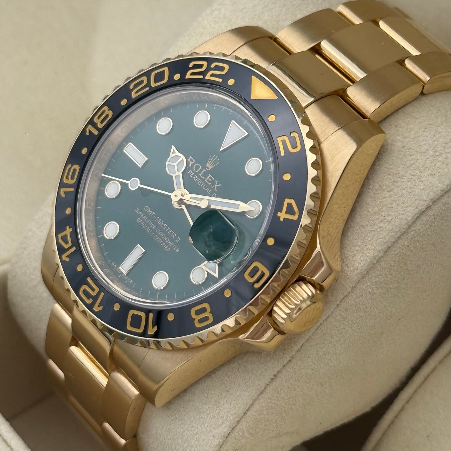GMT Master II Vollgold, grün