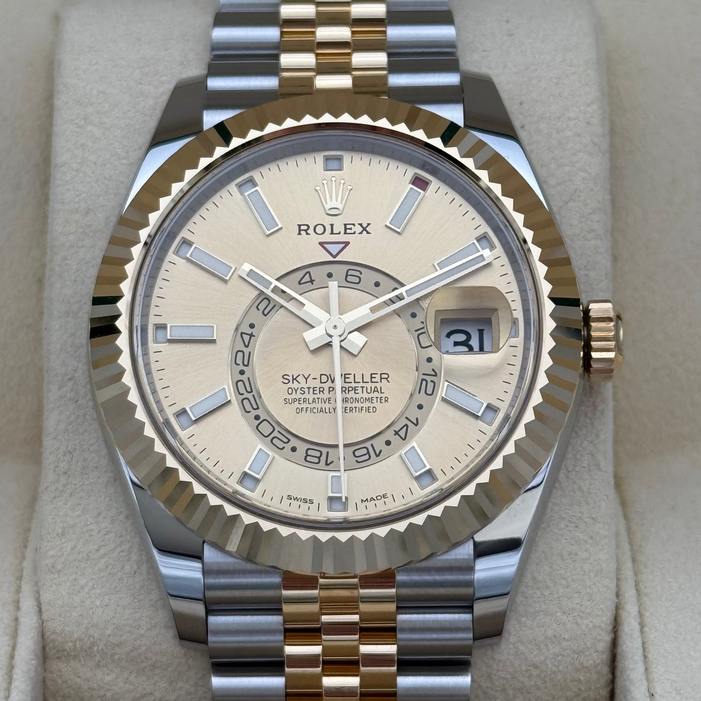 Sky Dweller Stahlgold, ungetragen