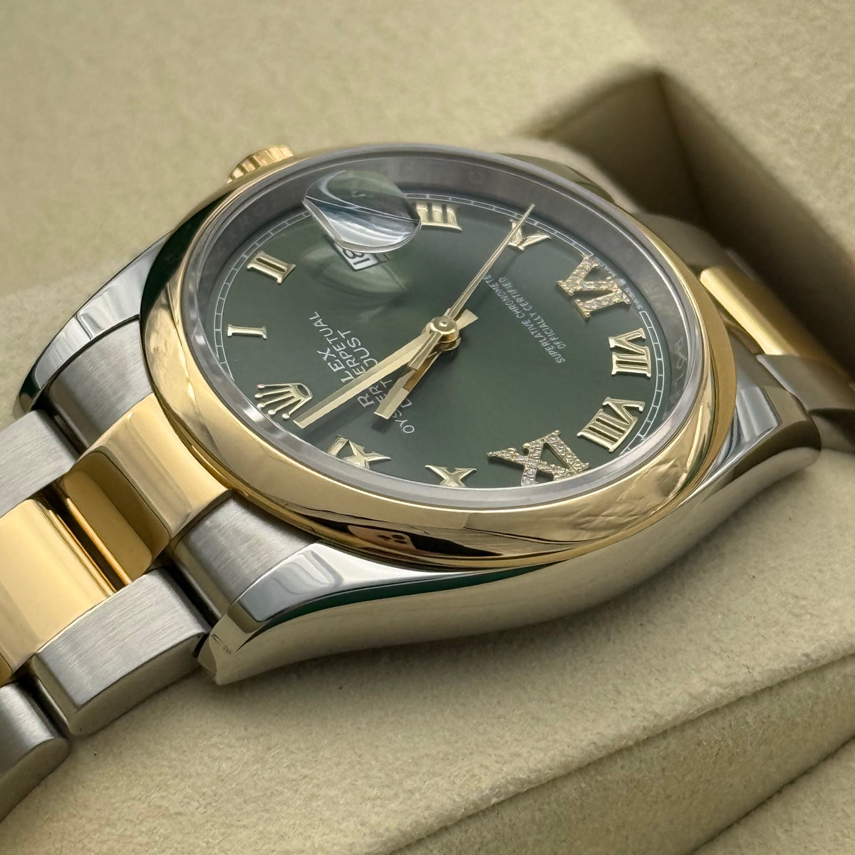 Datejust 36, Stahlgold (Grün)