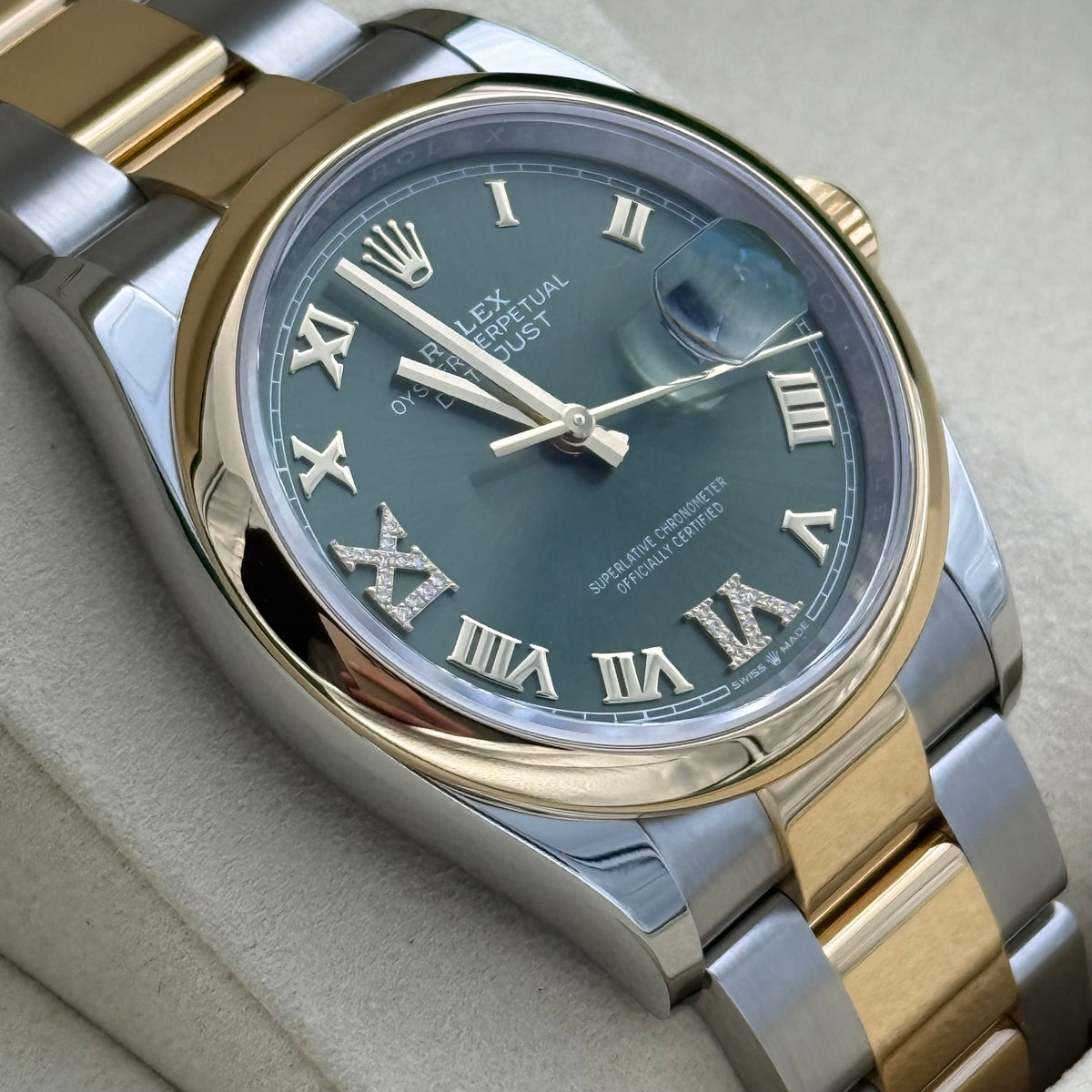 Datejust 36, Stahlgold (Grün)