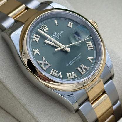 Datejust 36, Stahlgold (Grün)