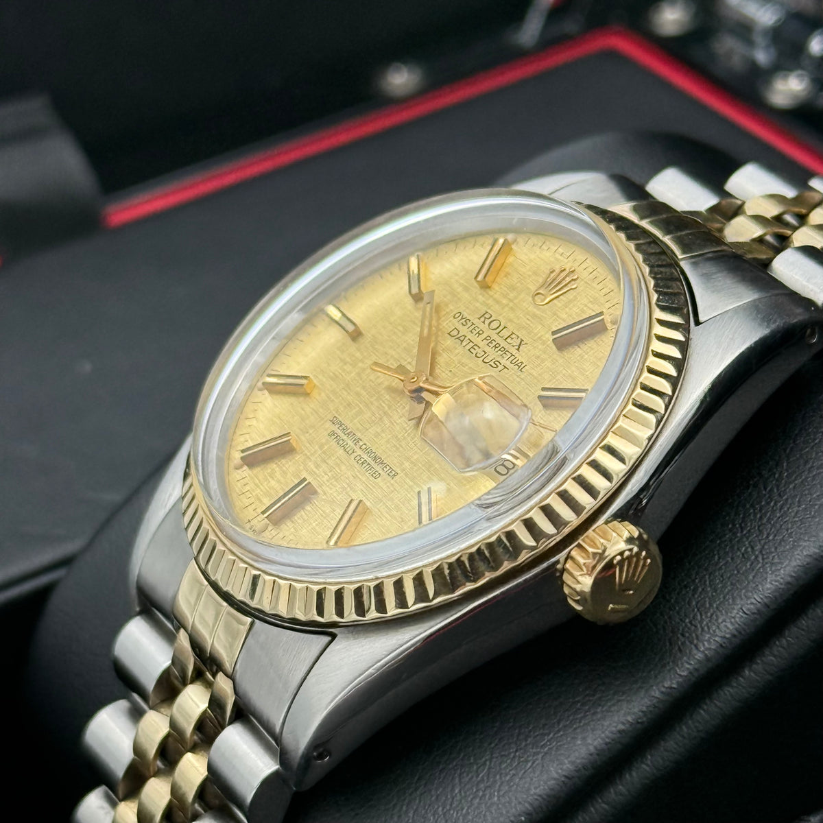Datejust 36, Stahlgold Linen Dial