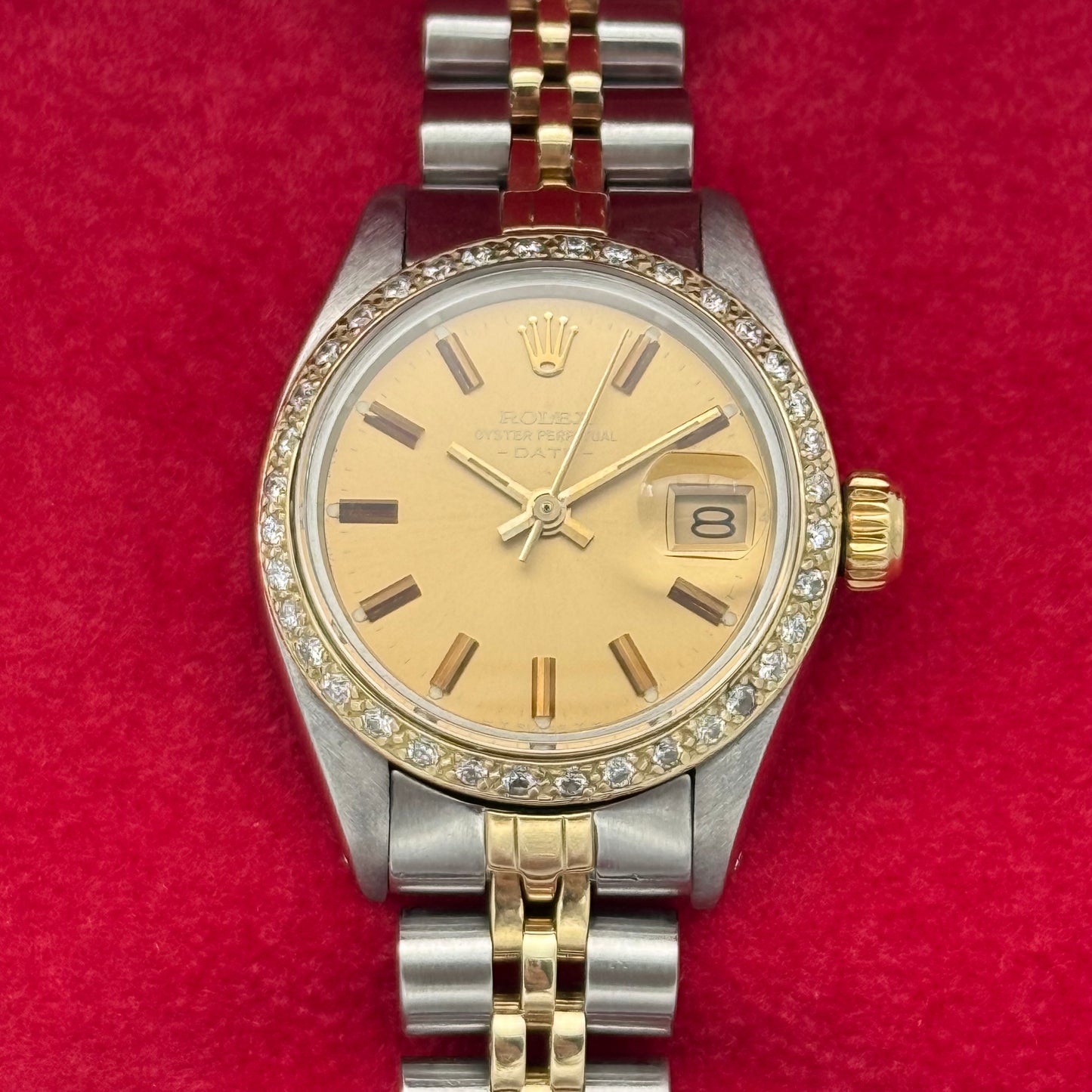 Datejust 26 Stahlgold, Diamantlünette