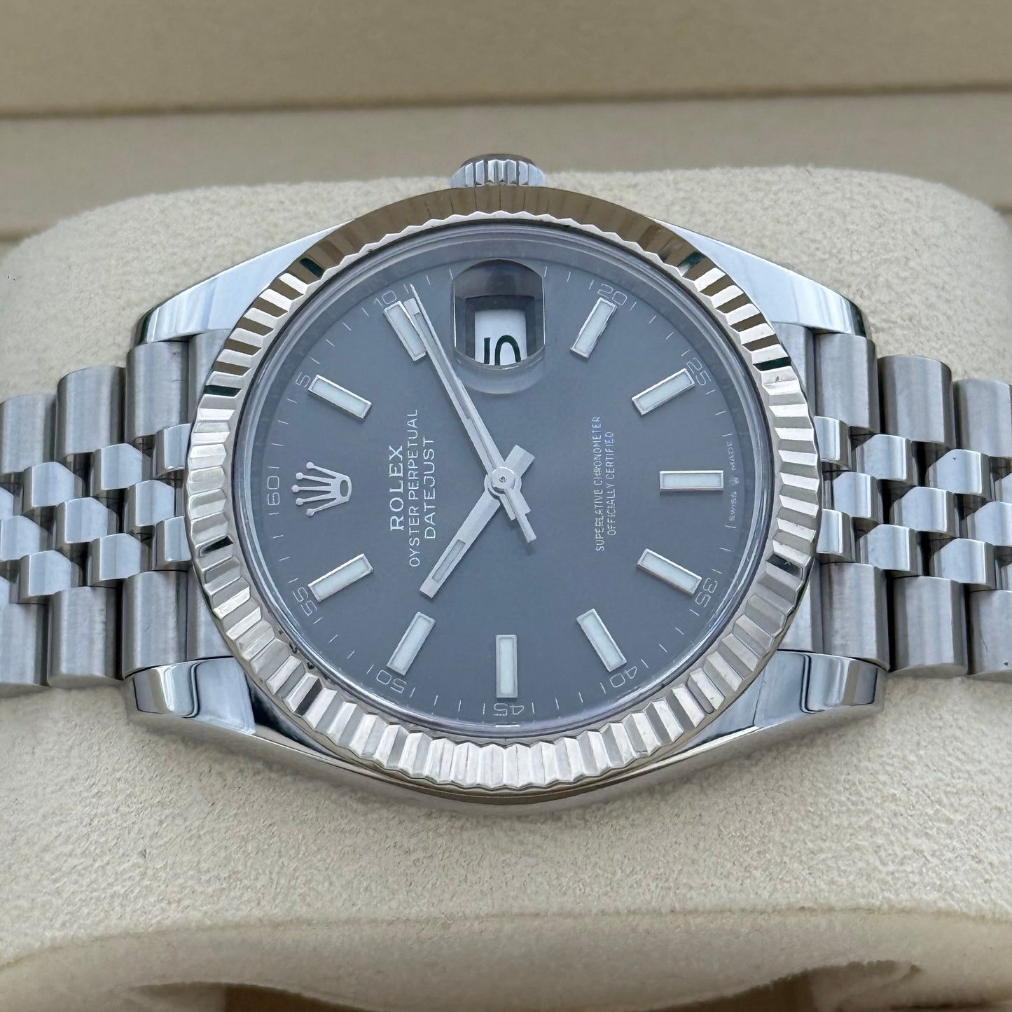 Datejust 41, Rhodium