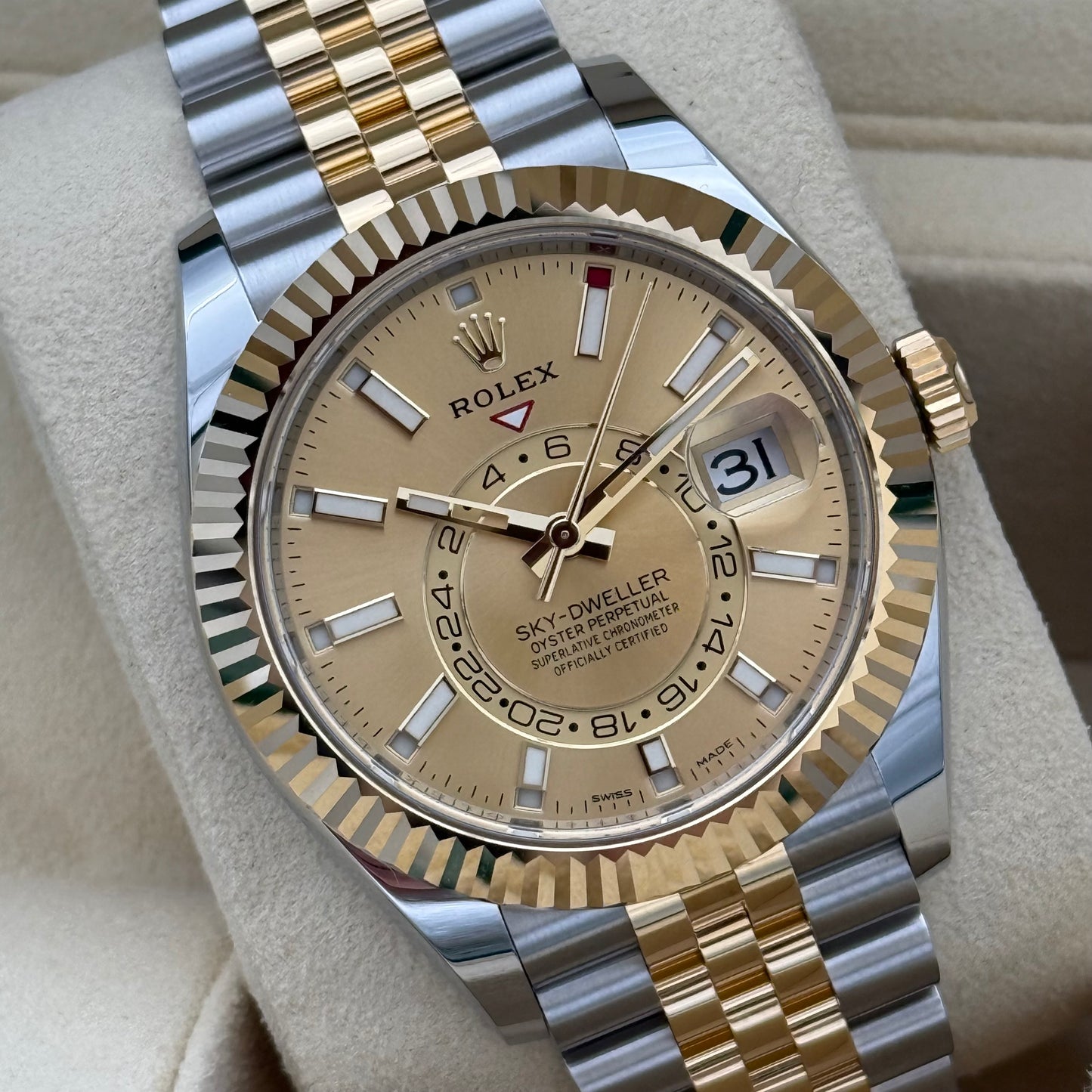 Sky Dweller Stahlgold, ungetragen