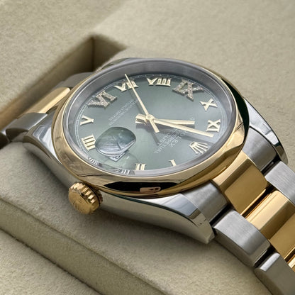 Datejust 36, Stahlgold (Grün)