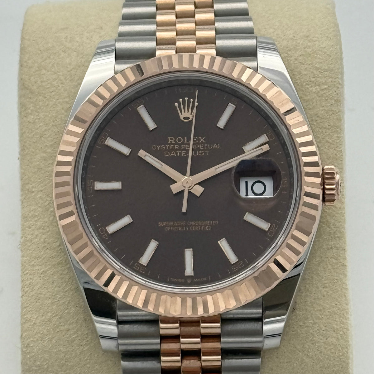 Datejust 41, Stahlgold, Choco