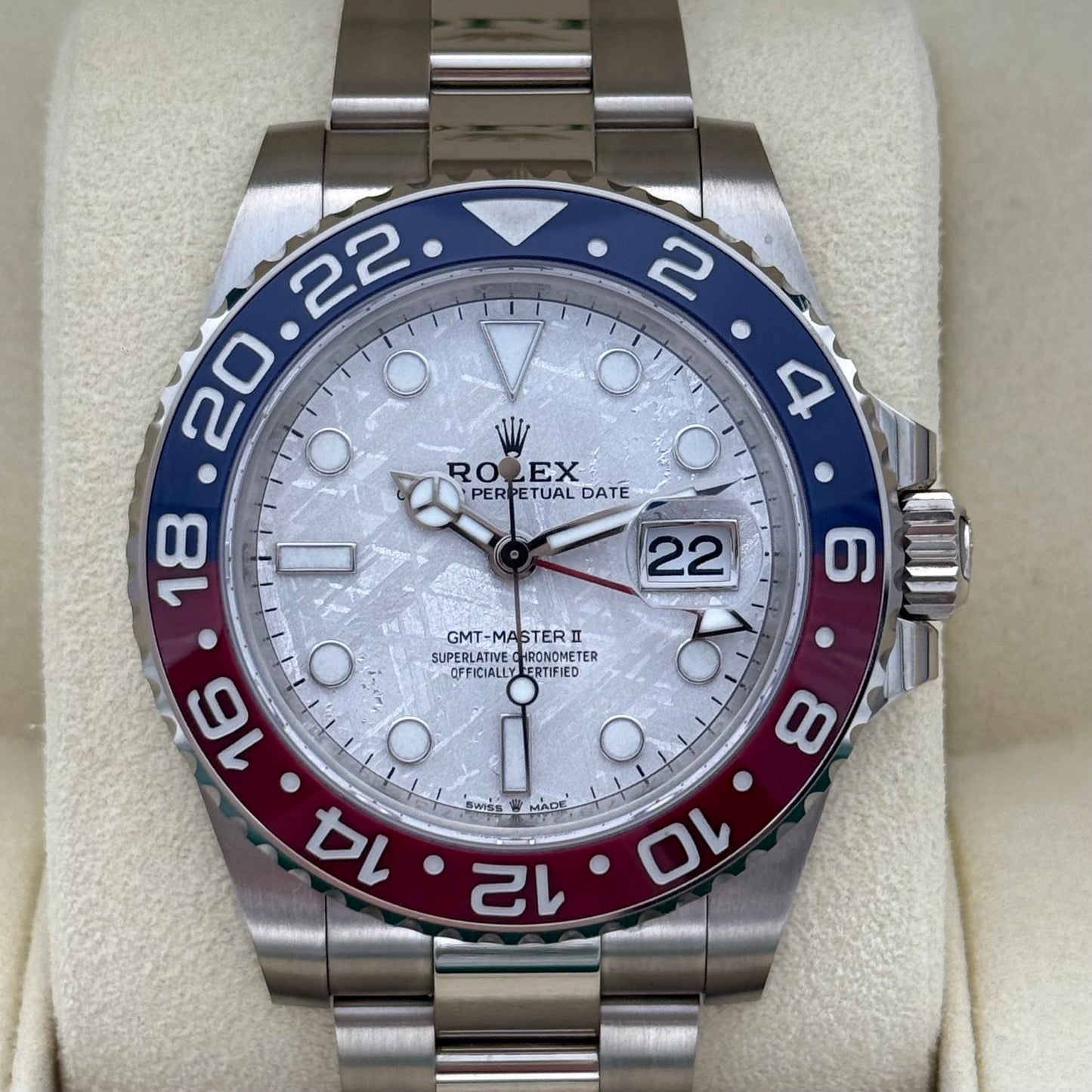 GMT Master II, Weißgold, Meteorit