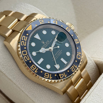 GMT Master II Vollgold, grün, ungetragen