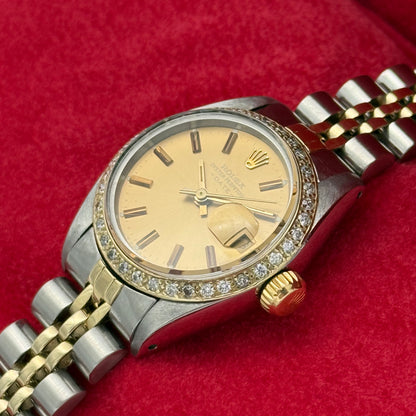 Datejust 26 Stahlgold, Diamantlünette