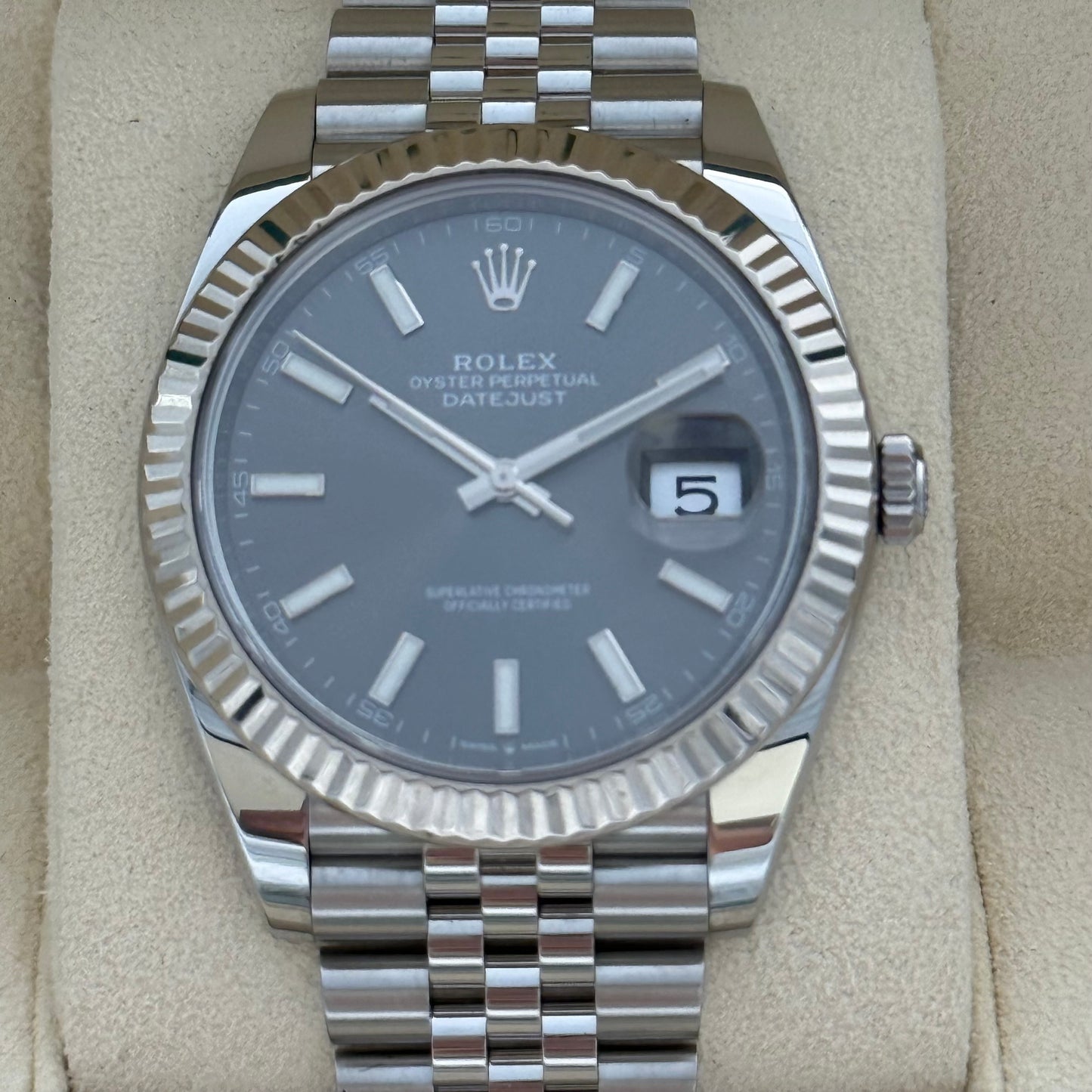 Datejust 41, Rhodium