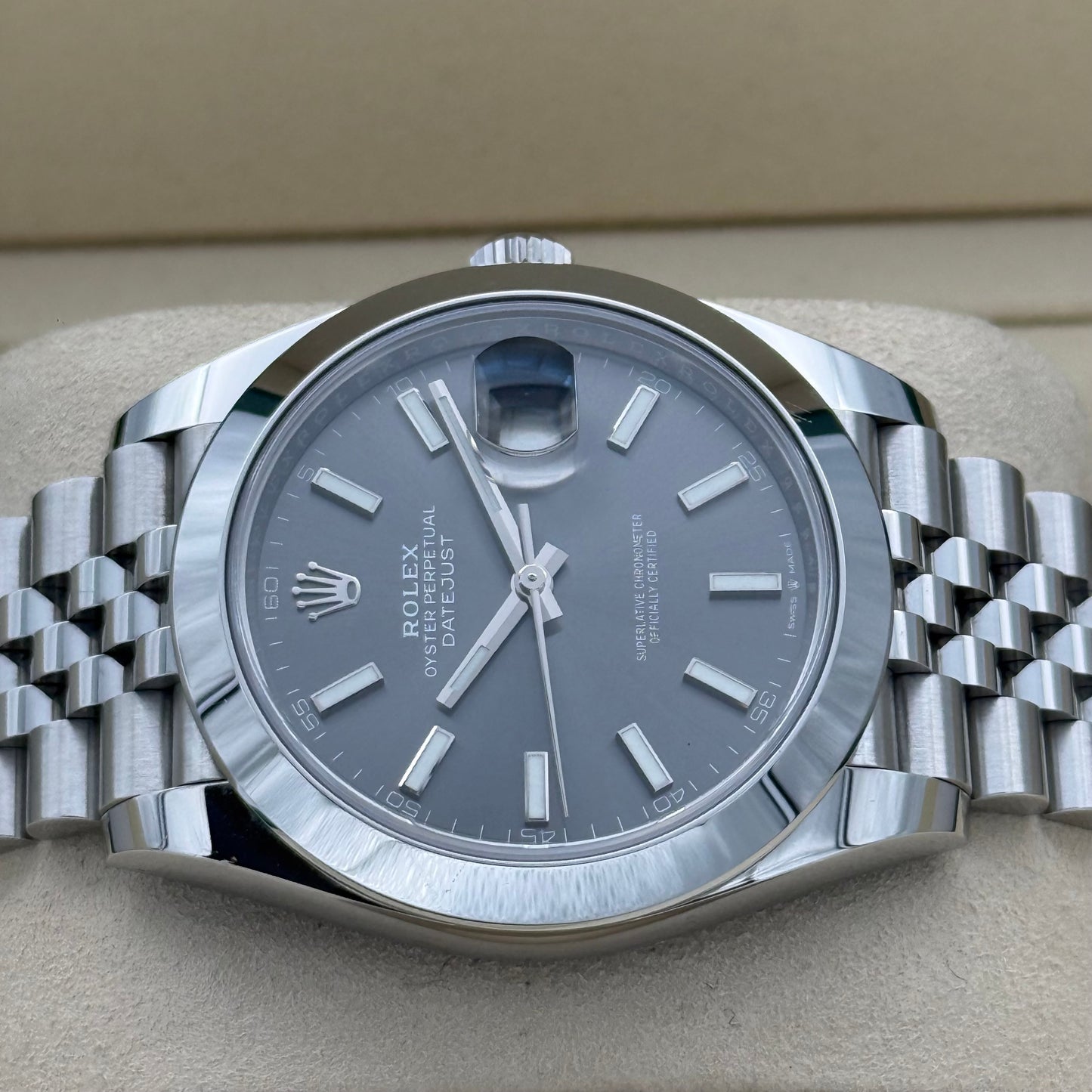 Datejust 41, Rhodium