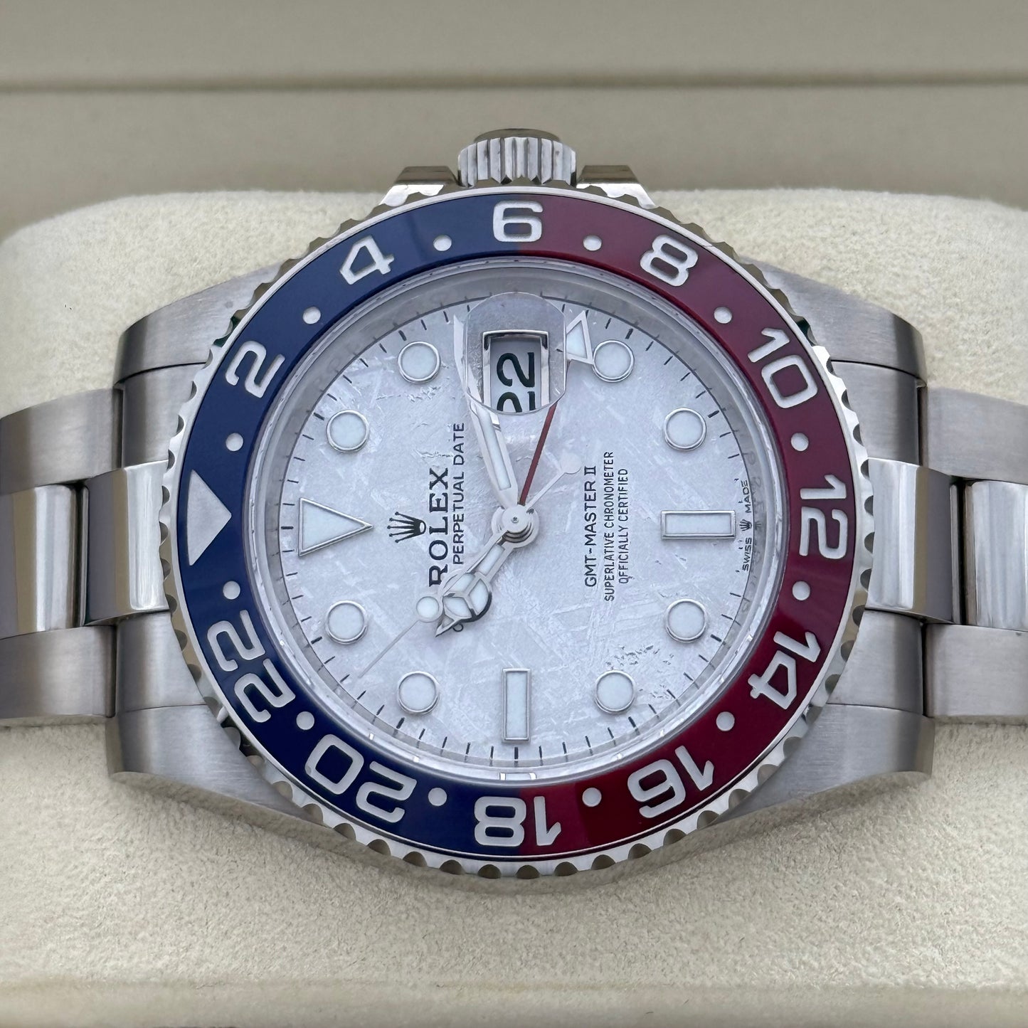 GMT Master II, Weißgold, Meteorit