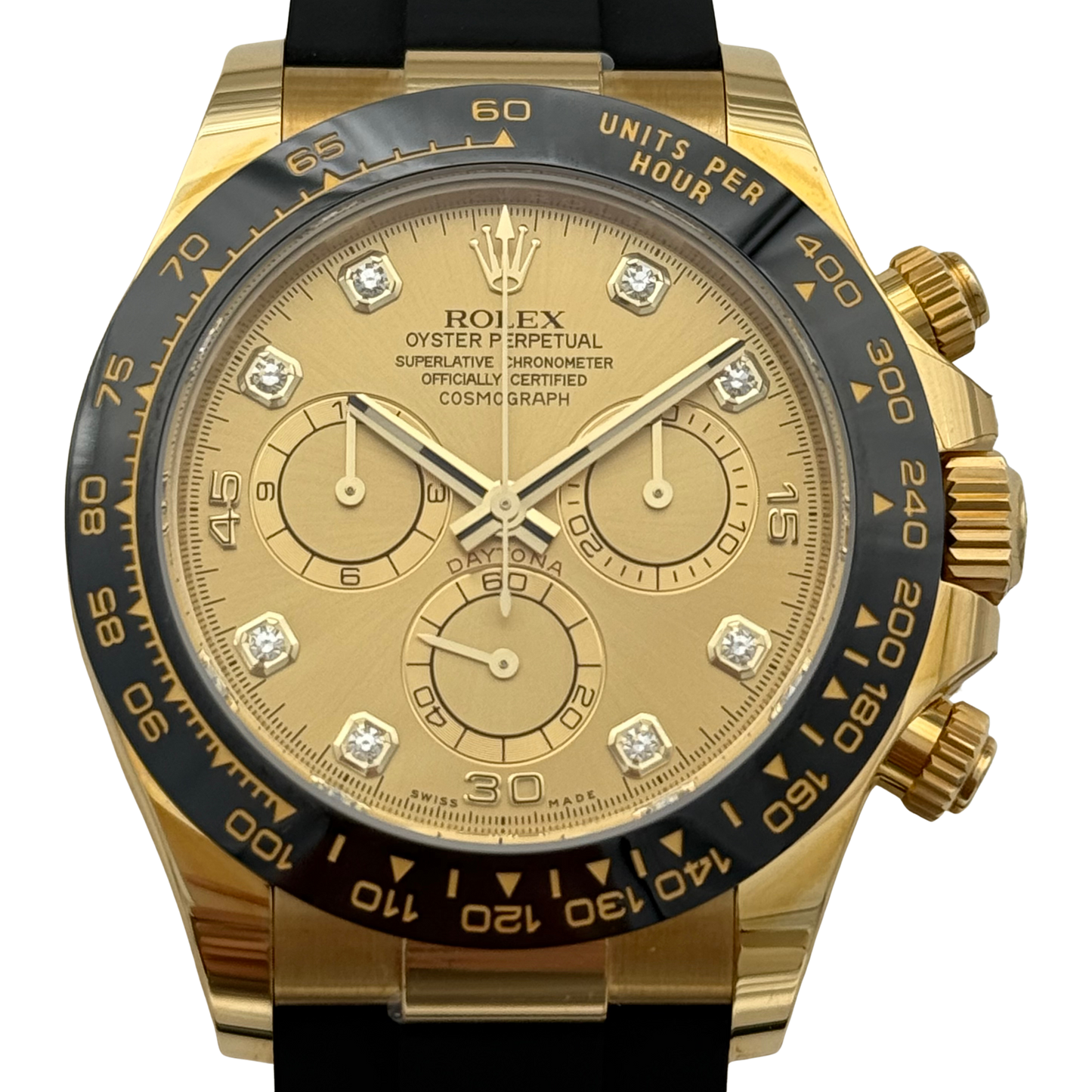 Daytona Oysterflex Diamanten, ungetragen