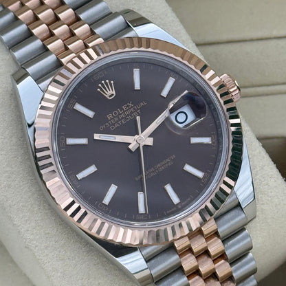 Datejust 41, Stahlgold, Choco