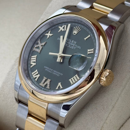 Datejust 36, Stahlgold (Grün)