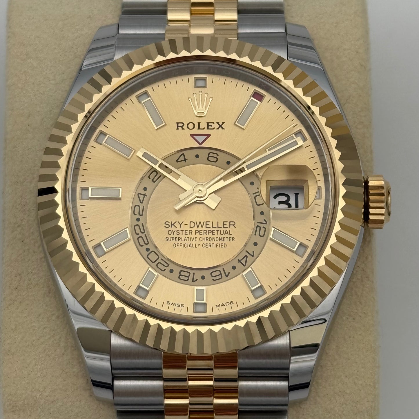 Sky Dweller Stahlgold, ungetragen
