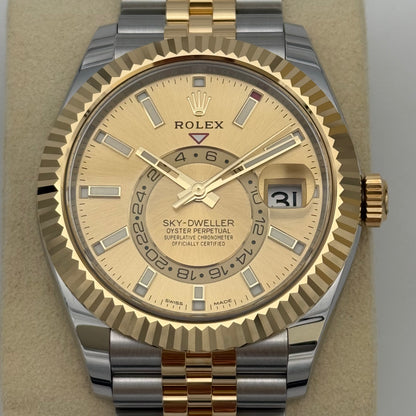 Sky Dweller Stahlgold, ungetragen