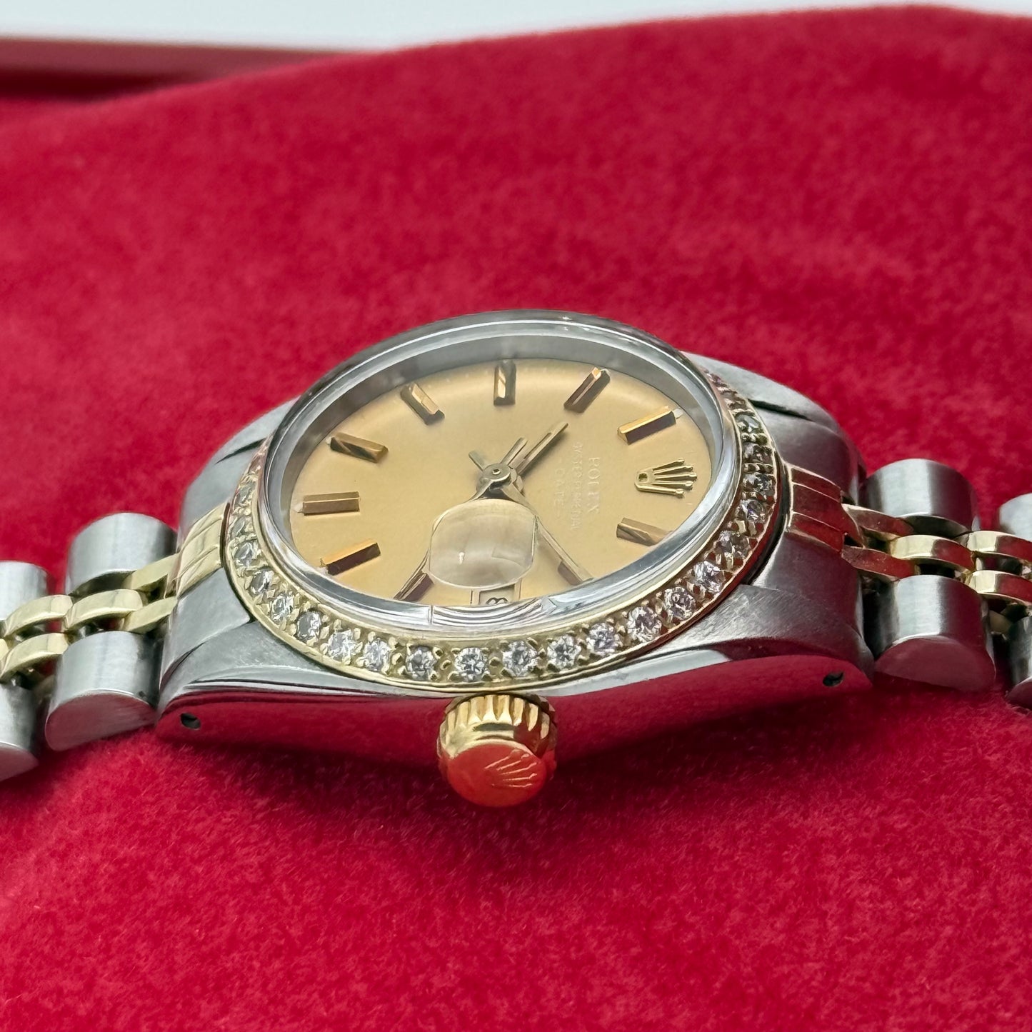 Datejust 26 Stahlgold, Diamantlünette