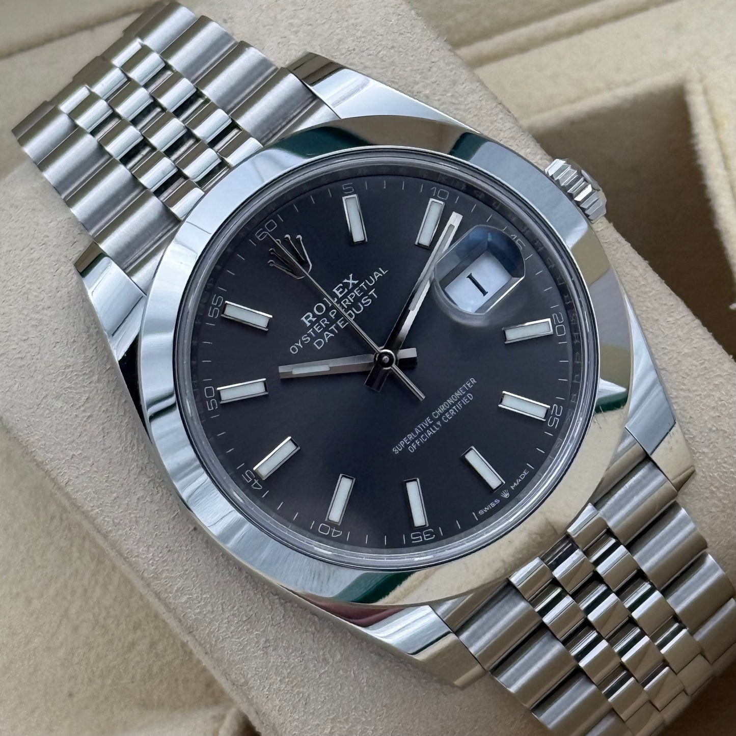 Datejust 41, Rhodium