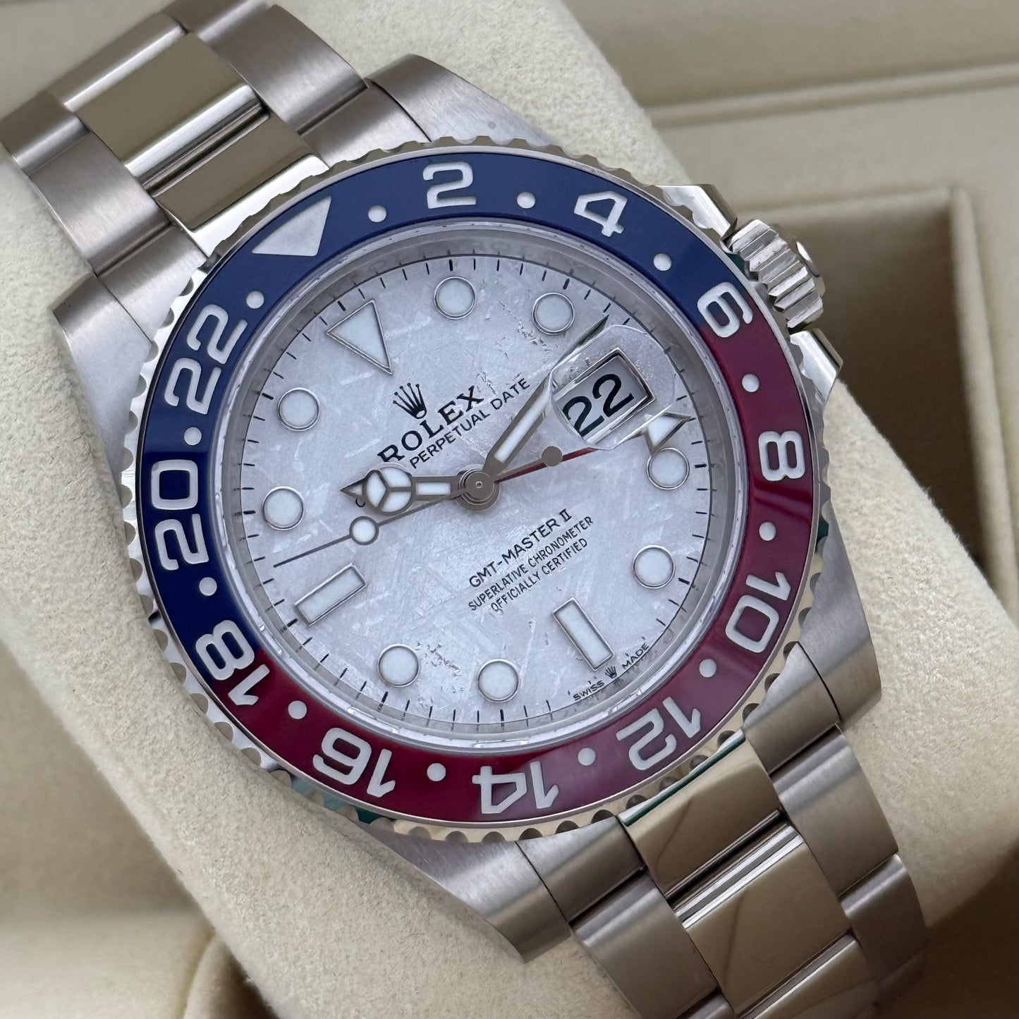 GMT Master II, Weißgold, Meteorit