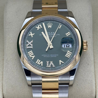 Datejust 36, Stahlgold (Grün)