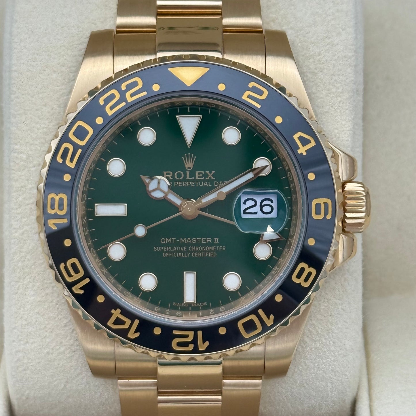 GMT Master II Vollgold, grün