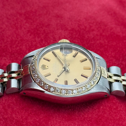 Datejust 26 Stahlgold, Diamantlünette