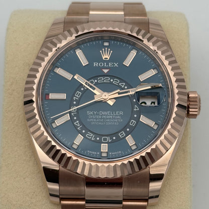 Sky Dweller Roségold, blau